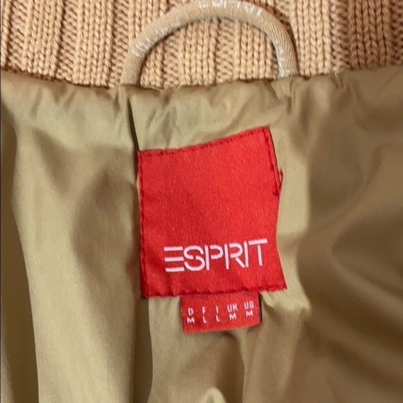 Esprit Puffer Brown coat jacket light tan M puffer - Picture 9 of 16